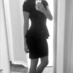 Dynamite Black Peplum Dress - Gently Used